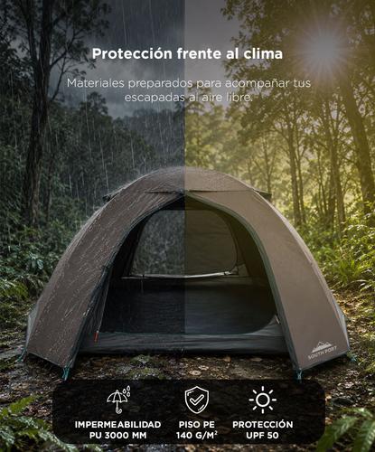 Carpa Camping 3 Personas SouthPort By Gadnic  Impermeable UPF50 Con Tecnología Blackout - 3