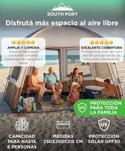 Carpa Refugio Camping South Port By Gadnic 6 Personas Impermeable Protección UV Cuerdas Reflectivas  - 1