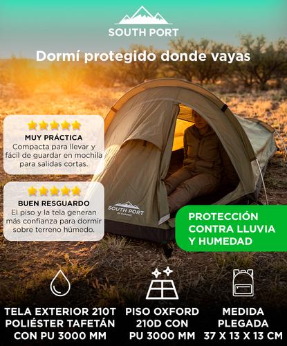 Carpa Camping Individual Southport By Gadnic Poliéster 210T PU 3000 Mm Con Varillas De Aluminio - 1
