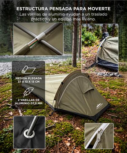 Carpa Camping Individual Southport By Gadnic Poliéster 210T PU 3000 Mm Con Varillas De Aluminio - 2