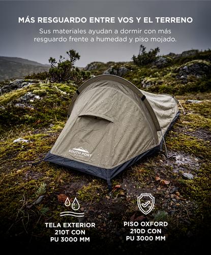 Carpa Camping Individual Southport By Gadnic Poliéster 210T PU 3000 Mm Con Varillas De Aluminio - 3
