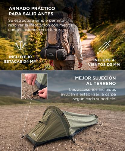 Carpa Camping Individual Southport By Gadnic Poliéster 210T PU 3000 Mm Con Varillas De Aluminio - 4