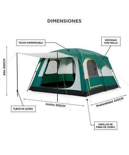 Carpa Camping Southport by Gadnic 8 Personas Impermeable Familiar  - 5