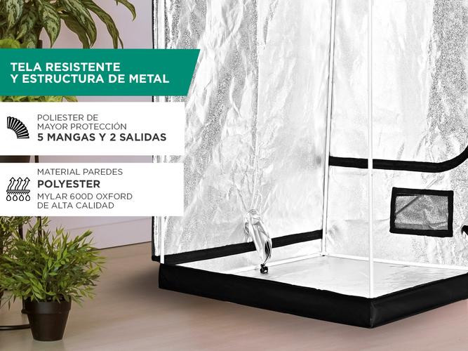 Carpa Cultivo Indoor Gadnic GROW1 120x120x200cm  red scrog 90x90cm - 3