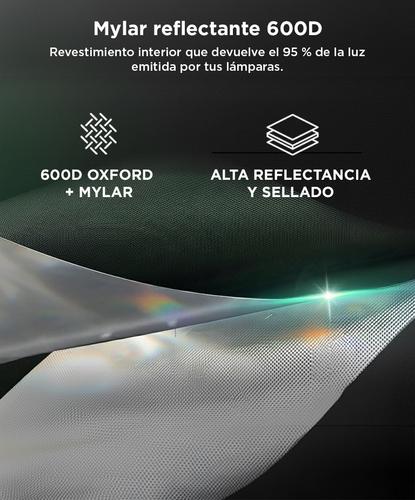 Carpa Cultivo Indoor Gadnic GROW1 120x120x200cm  red scrog 90x90cm - 4