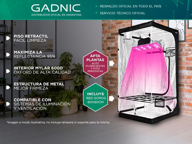 Carpa Cultivo Indoor Gadnic GROW2 80x80x160cm + red scrog 60x60cm - 1