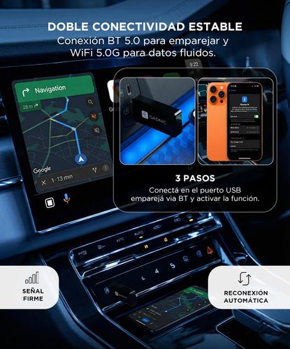 Adaptador Inalámbrico Para Auto Gadnic Carplay Android Bluetooth - 2