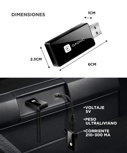 Adaptador Inalámbrico Para Auto Gadnic Carplay Android Bluetooth - 5