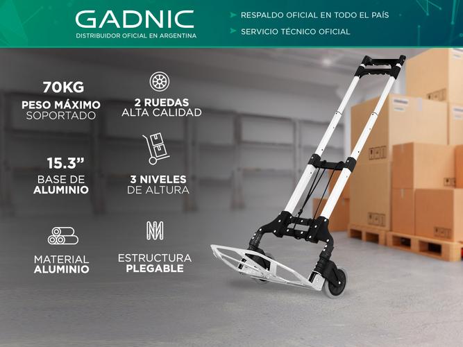 Zorra de Aluminio Gadnic Plegable 70kg - 1