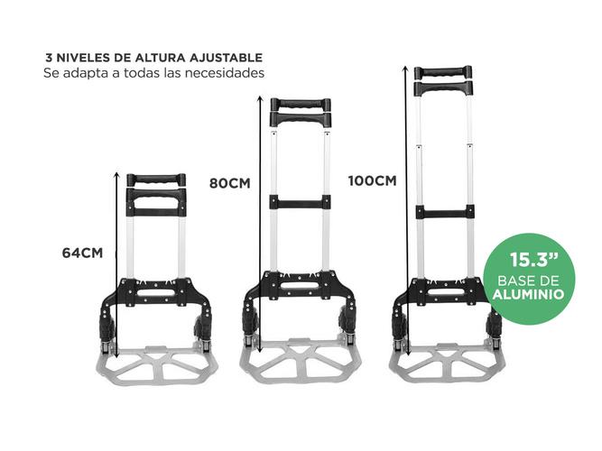 Zorra de Aluminio Gadnic Plegable 70kg - 3