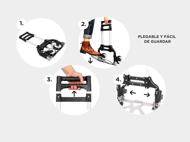 Zorra de Aluminio Gadnic Plegable 70kg - 4