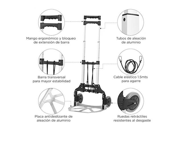 Zorra de Aluminio Gadnic Plegable 70kg - 5