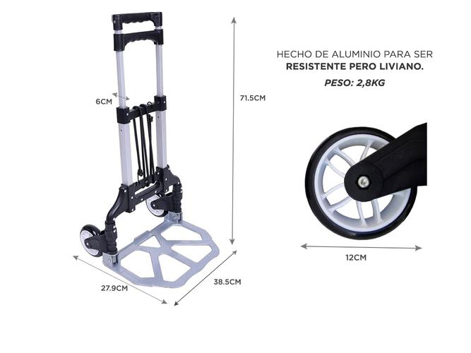Zorra de Aluminio Gadnic Plegable 70kg - 6