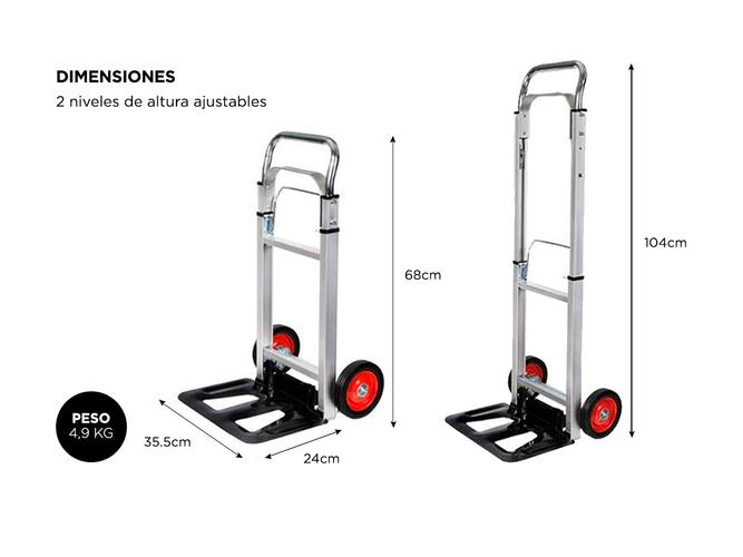Zorra de Aluminio Gadnic Plegable 90kg - 5