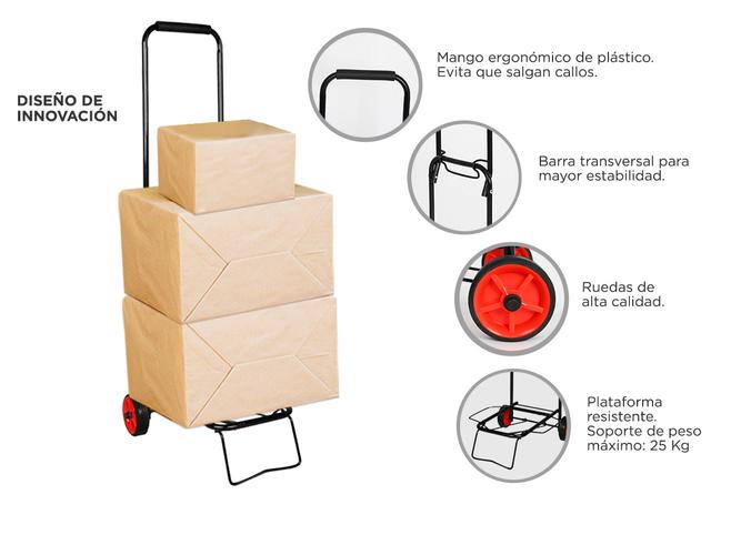 Carro Plegable Hasta 25 Kg Carrito  - 3