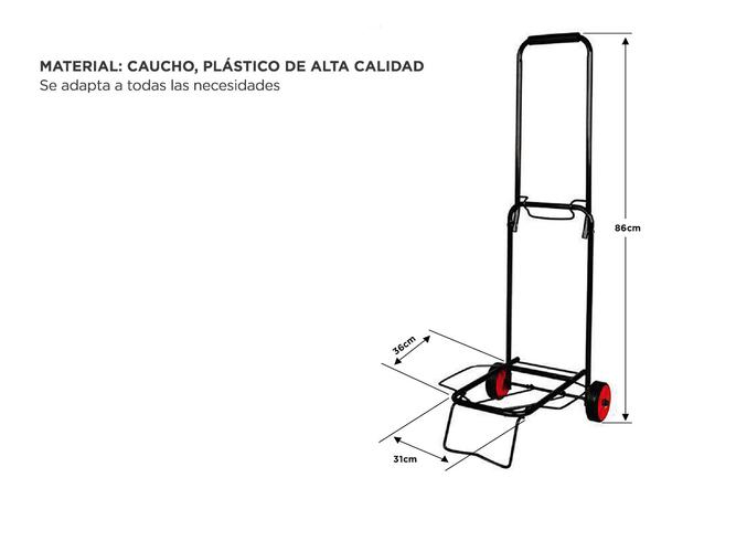 Carro Plegable Hasta 25 Kg Carrito  - 5