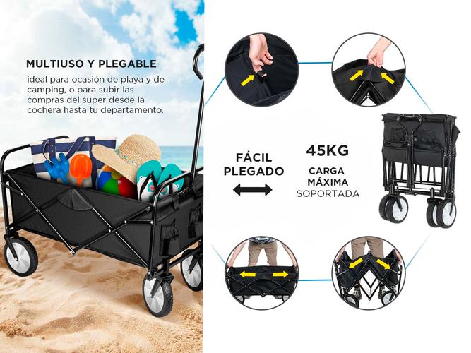 Carrito Plegable Multiuso Gadnic CTB7 Camping Playa - 2