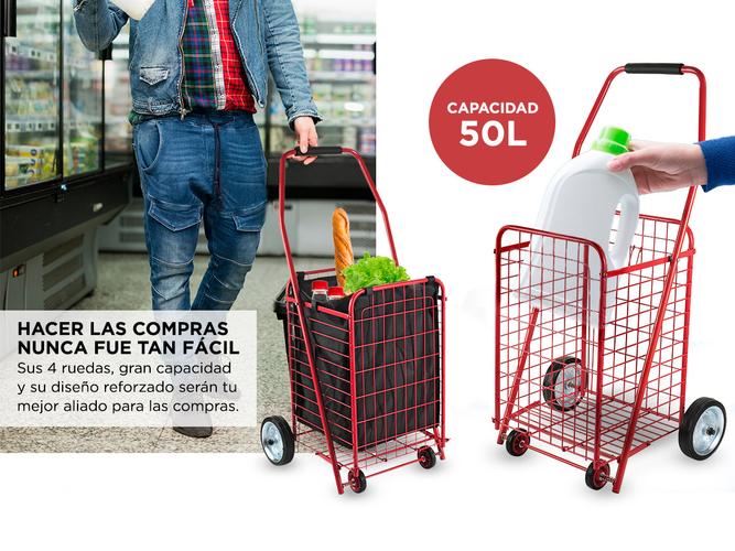 Carro Changuito de Compras Gadnic 4 Ruedas - 2