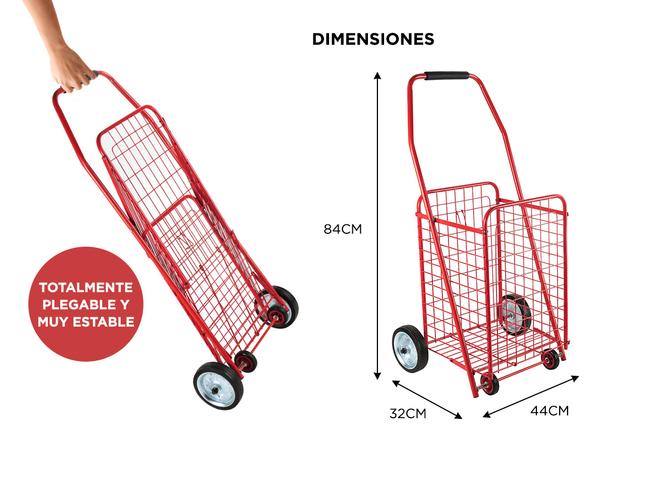 Carro Changuito de Compras Gadnic 4 Ruedas - 3