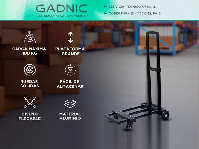  Carro Zorra Plegable Gadnic Con Extensible Capacidad 100 Kg Diablo De Carga - 1