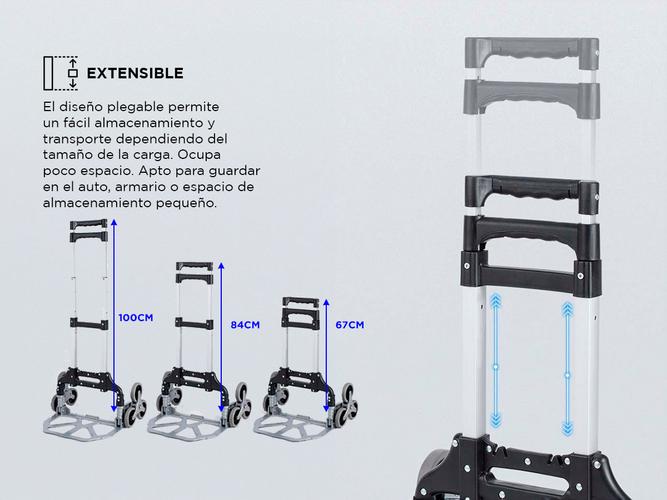 Carrito Multifuncional Gadnic Plegable Aluminio  - 3