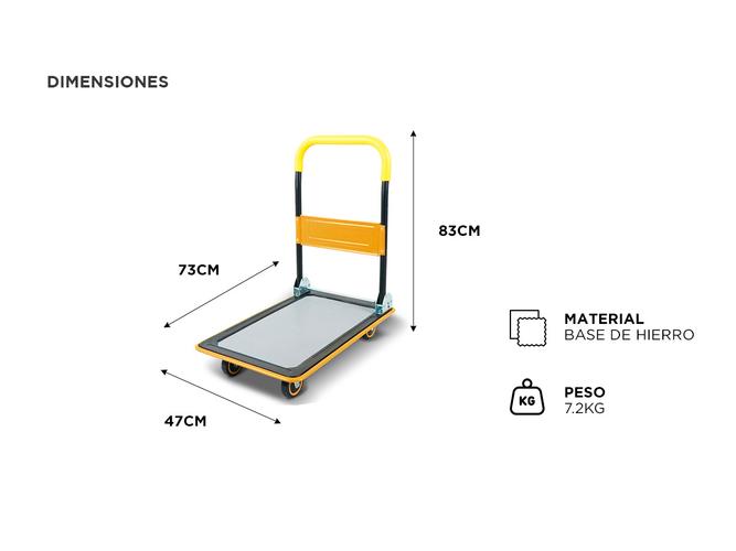 Carro Plegable Gadnic Con Plataforma - 4