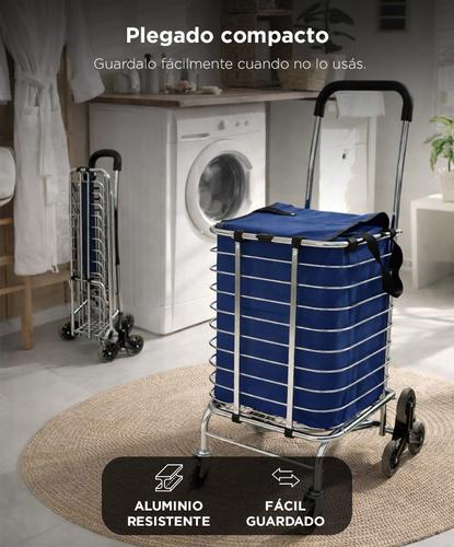 Carro de Compras Gadnic Supermercado Plegable Con Ruedas Reforzado - 3