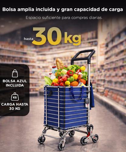 Carro de Compras Gadnic Supermercado Plegable Con Ruedas Reforzado - 4