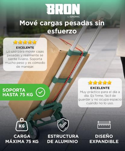 Carro Zorra Plegable Bron By Gadnic Carga Máxima 75 kg  - 1