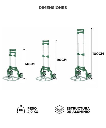 Carro Zorra Plegable Bron By Gadnic Carga Máxima 75 kg  - 5
