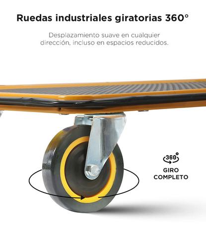 Carro Plegable Con Plataforma Gadnic Acero Reforzado Ruedas Giratorias Carga Pesada  - 2