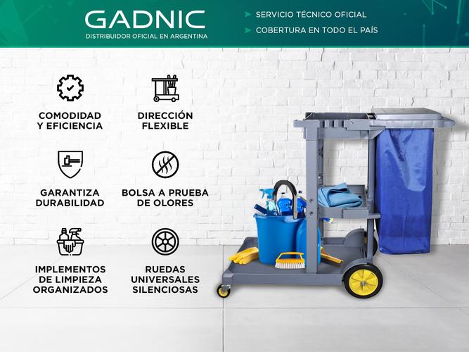 Carro de Limpieza Gadnic CAR1 Con Bolsa Multiservicio  - 1