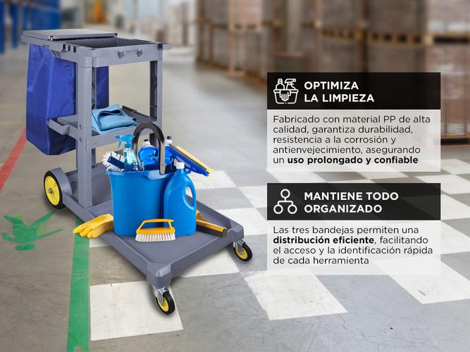 Carro de Limpieza Gadnic CAR1 Con Bolsa Multiservicio  - 2