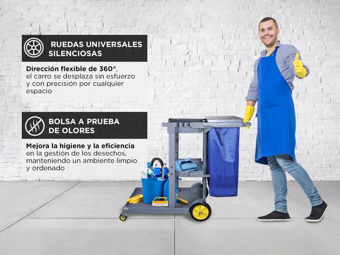 Carro de Limpieza Gadnic CAR1 Con Bolsa Multiservicio  - 3