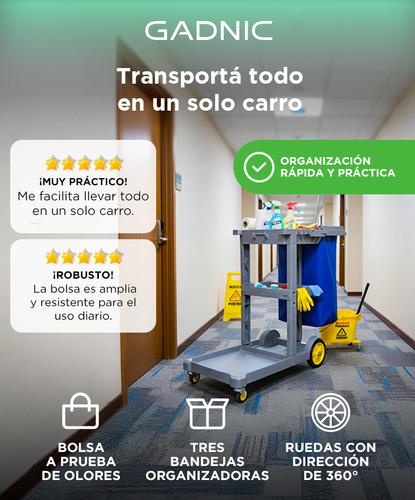 Carro de Limpieza Gadnic CAR1 Con Bolsa Multiservicio  - 1