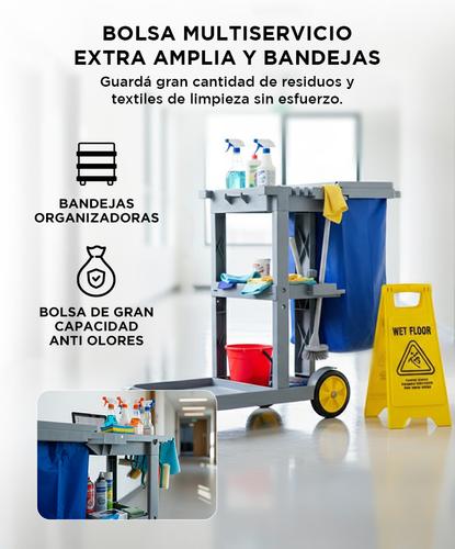Carro de Limpieza Gadnic CAR1 Con Bolsa Multiservicio  - 2