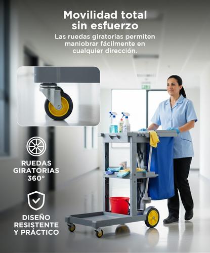 Carro de Limpieza Gadnic CAR1 Con Bolsa Multiservicio  - 3