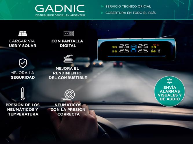 Monitor de presión de neumáticos Gadnic CS2 Carga de Energía Solar - 1