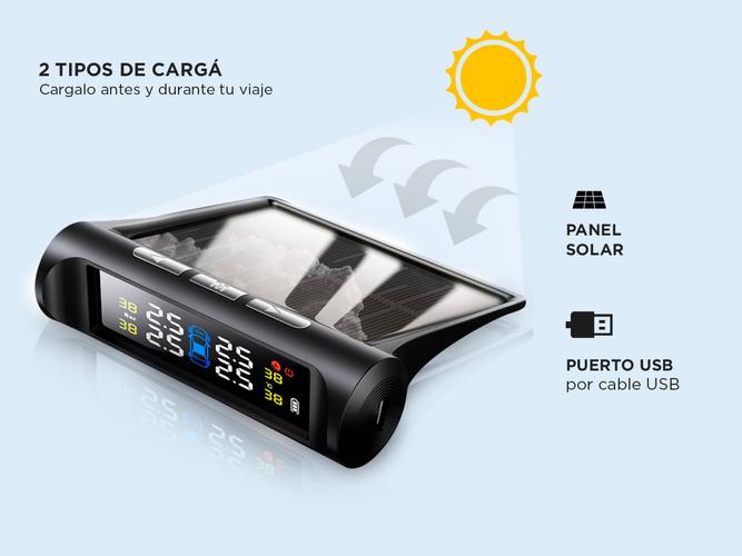 Monitor de presión de neumáticos Gadnic CS2 Carga de Energía Solar - 3