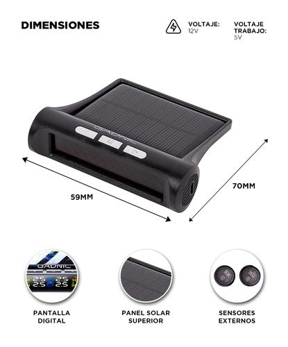 Monitor de presión de neumáticos Gadnic CS2 Carga de Energía Solar - 5