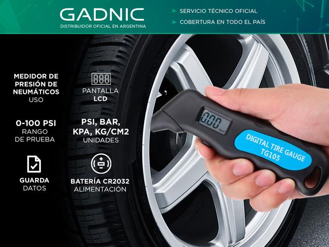Medidor de Presión de Neumáticos Digital Gadnic SDC3 Manometro  - 1
