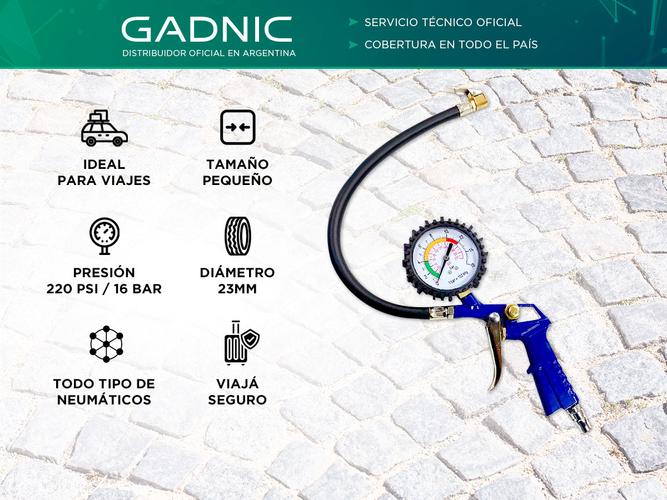 Manómetro de Presión de Neumáticos Gadnic Puntero Mecánico - 1
