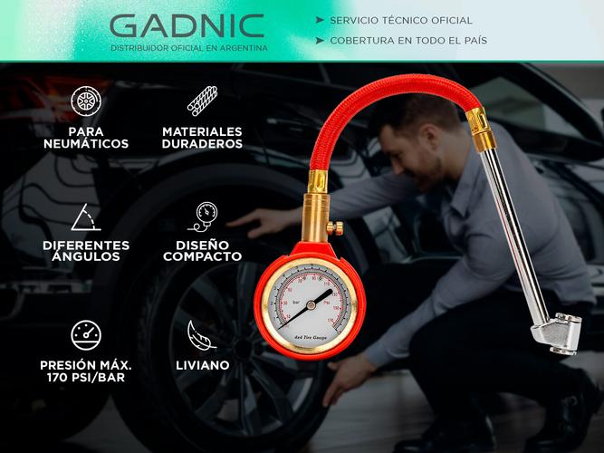 Medidor de Presión de Neumáticos Gadnic Para Camaras Cubiertas - 1