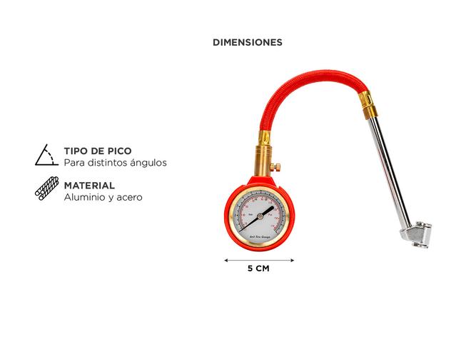 Medidor de Presión de Neumáticos Gadnic Para Camaras Cubiertas - 3