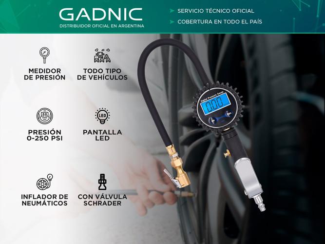 Inflador de Neumáticos Gadnic Pistola de Presión de Neumáticos Digital de Alta Precisión Usado - 1