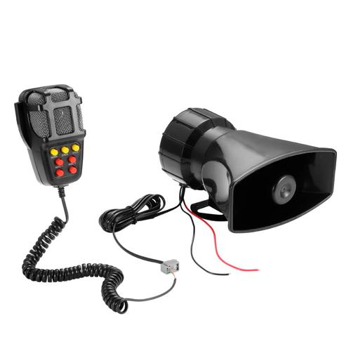 Sirena 100w 7 Sonidos Tono Alarma Moto Auto Policia Megafono - 0