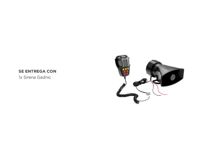 Sirena 100w 7 Sonidos Tono Alarma Moto Auto Policia Megafono - 5