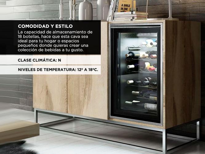 Cava De Vino Coolfroz WCTE0018 18 Botellas Termoelectrica Display Led - 2