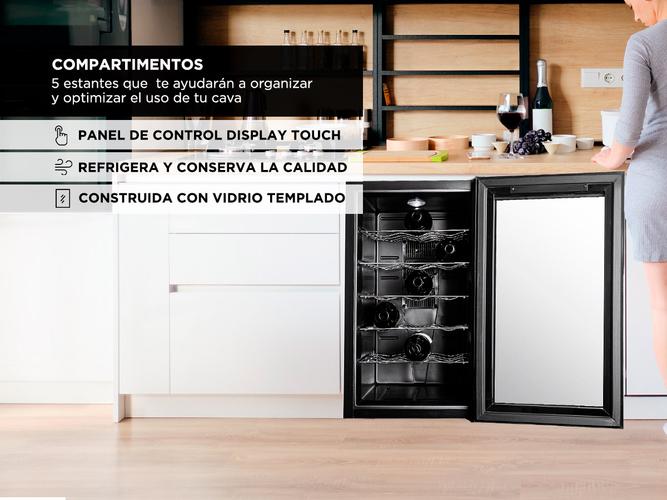 Cava De Vino Coolfroz WCTE0018 18 Botellas Termoelectrica Display Led - 3