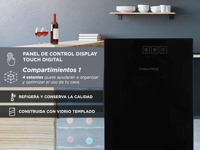 Cava De Vino Coolfroz WCTE0008 8 Botellas Termoelectrica Display Led - 4